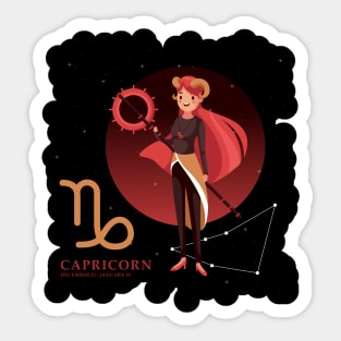 Capricorn Princess Sticker